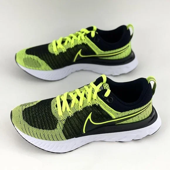 Nike React Infinity Run Flyknit 2 Volt Black Men's Sneakers Shoes CT2357 700 - Picture 3 of 12